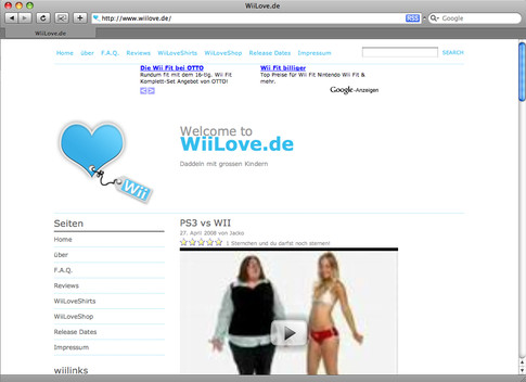 Screenshot Wiilove.de