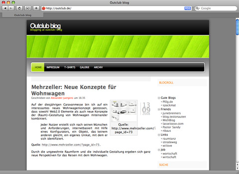 Screenshot Outclub.de
