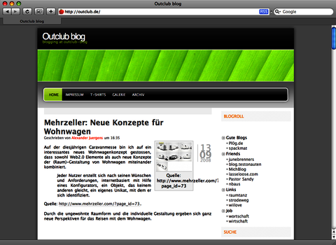 Screenshot Outclub.de